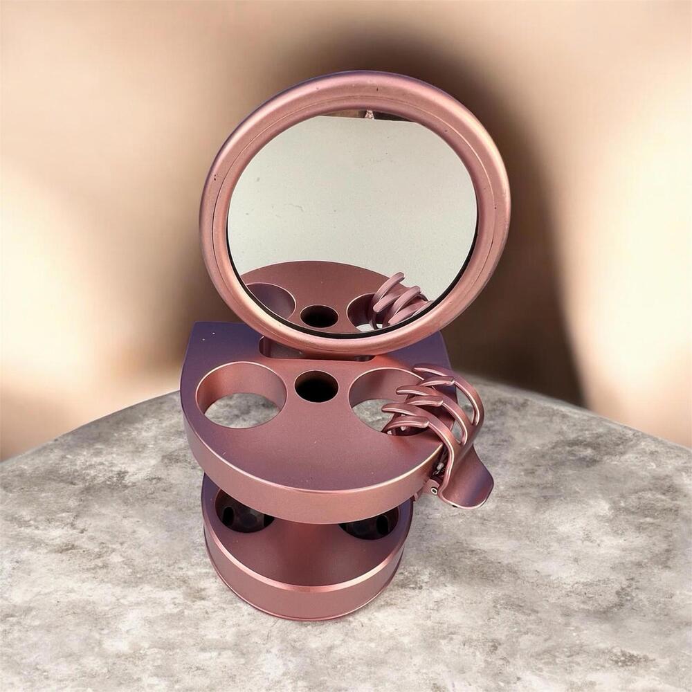 MAKEUP BRUSH ROSE GOLD VANITY ORGANIZER